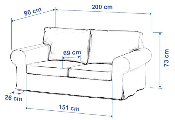 Poťah na sedačku Ektorp (rozkladacia, pre 2 osoby) NOVÝ MODEL 2012