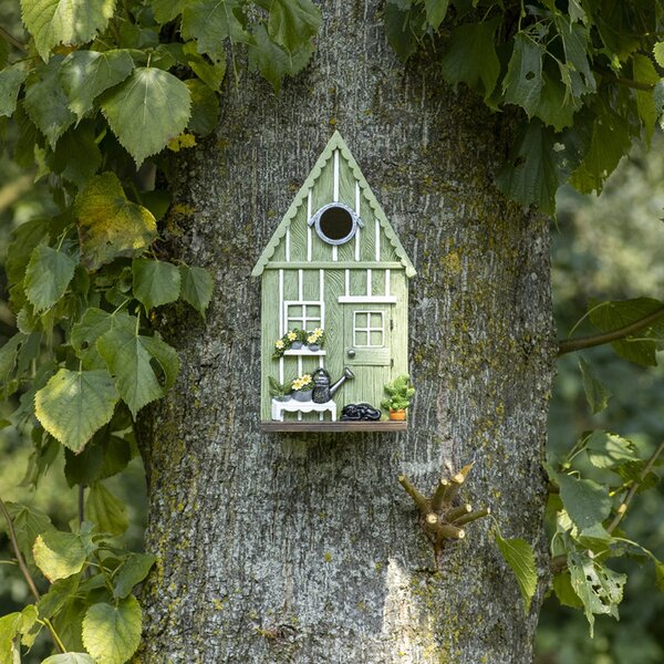 Vtáčia búdka House, 25x14x13,5 cm, polyresin, zelená