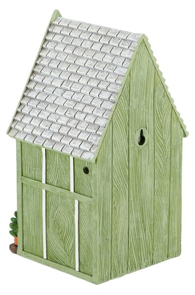 Vtáčia búdka House, 25x14x13,5 cm, polyresin, zelená