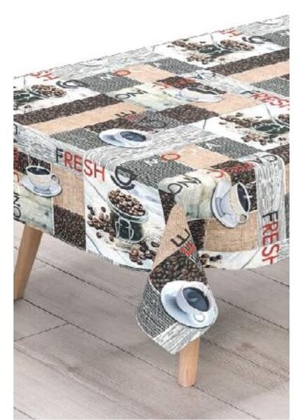 Obrus PVC 80A, metráž, 20 m x 140 cm, ranná káva, IMPOL TRADE