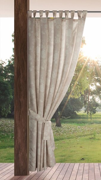 ZÁHRADNÝ VODEODOLNÝ ZÁVES NA PÚTKACH GARDEN 155X240 CM VZOROVANÁ