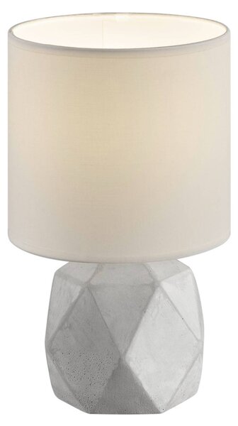 Textilná stolná lampa Pike podstavec tvar diamantu