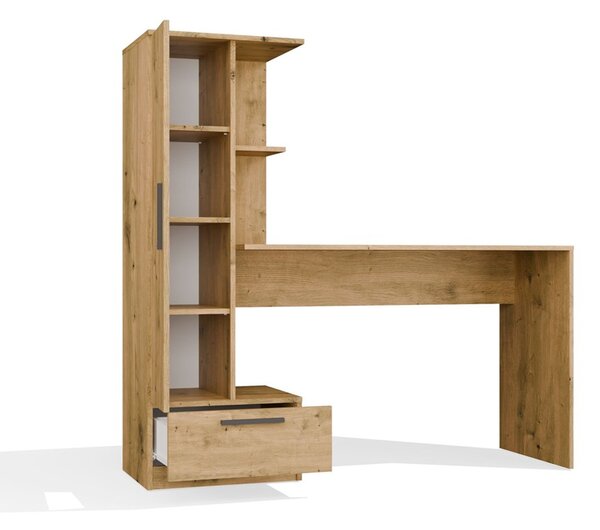 Písací stôl COSMO s regálom - dub artisan