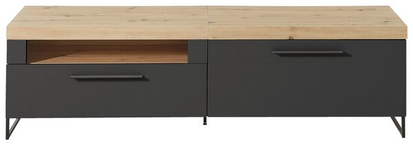 SKRINKA POD TV, grafitová, farba duba, 192/55/44 cm Livetastic - Online Only obývacie izby, Online Only
