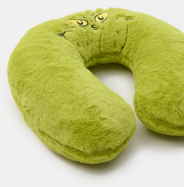 Sinsay - Cestovný vankúš a maska na oči Grinch - žlto-zelená