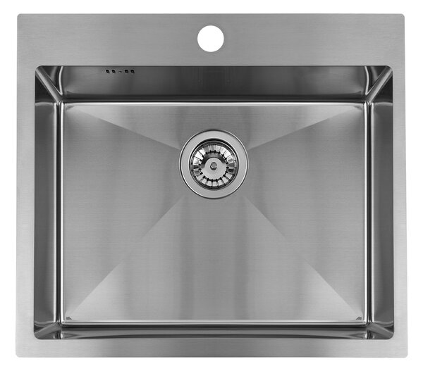 Laveo Malawi, 1-komorový nerezový drez 580x500x200 mm, brúsená oceľ, LAV-SLM_010T
