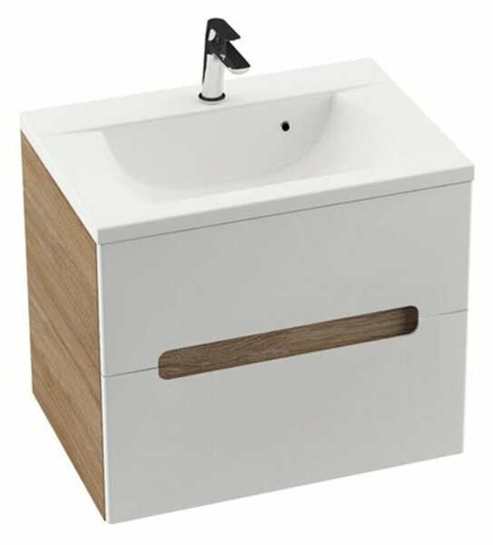 Kúpeľňová skrinka pod umývadlo Ravak Classic 60x49 cm cappuccino/biela X000000905
