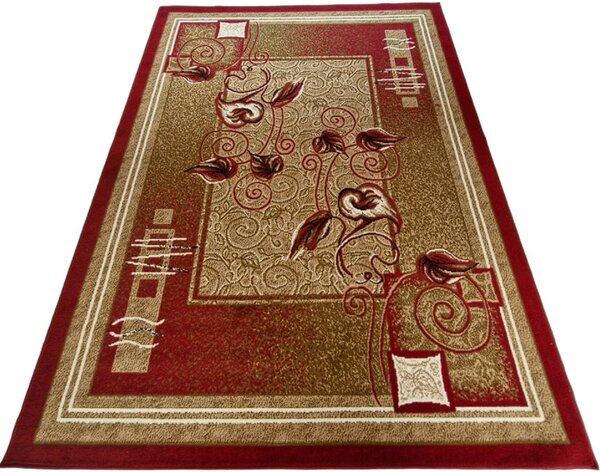 HU Červeno-béžový klasický koberec Shiraz Bcf Kalia-bordo Rozmer: 50x80 cm