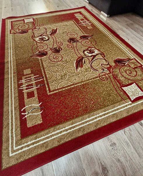 HU Červeno-béžový klasický koberec Shiraz Bcf Kalia-bordo Rozmer: 50x80 cm