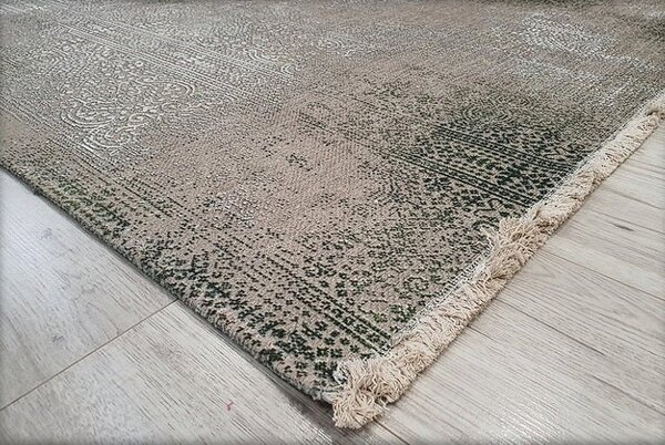 HU Béžovo-zelený orientálny koberec Banco 1030-GREEN Rozmer: 60x110 cm