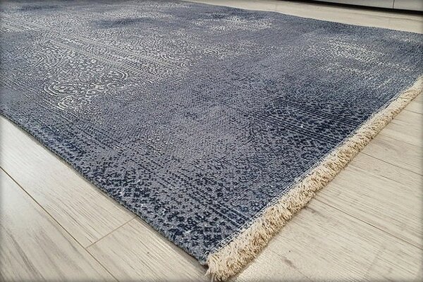 HU Modrý orientálny koberec Banco 1030-BLUE Rozmer: 60x110 cm