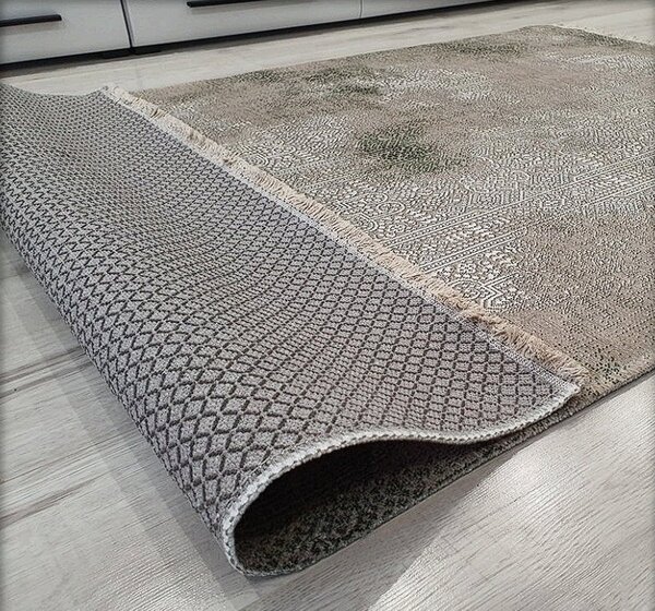 HU Béžovo-zelený orientálny koberec Banco 1030-GREEN Rozmer: 60x110 cm