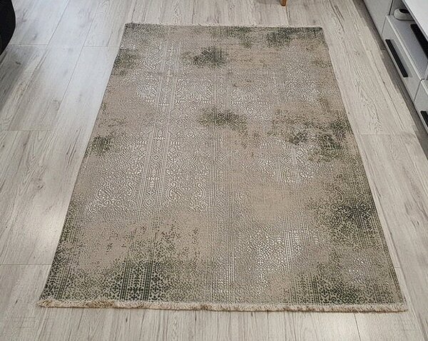 HU Béžovo-zelený orientálny koberec Banco 1030-GREEN Rozmer: 60x110 cm