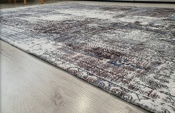 HU Sivo-modrý orientálny koberec Banco 10137-BLUE Rozmer: 60x110 cm