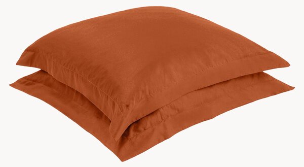 Obliečky na vankúše z bavlneného saténu Terracotta, 2 ks