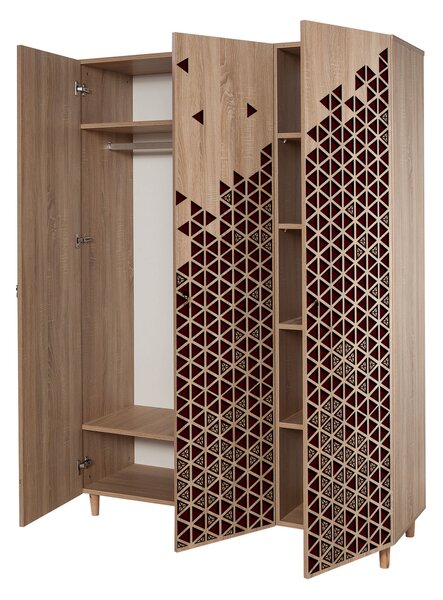 NovýNábytok.sk Šatníková skriňa Modella 122 (dub sonoma). Akcia -18%. Vlastná spoľahlivá doprava až k Vám domov. 1088281