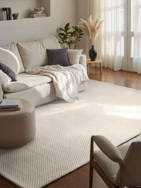 ELLE Decoration, Kusový koberec Lyon Beans 106314 Natural Cream z kolekce Elle, 140x200, biela, obývacia izba