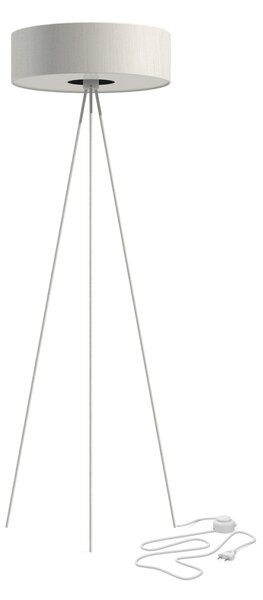 Nowodvorski CADILAC III WHITE WH/SI 7990 | stojaca lampa s látkovým tienidlom
