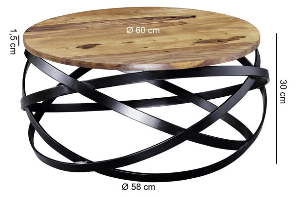 KONFERENČNÝ STOLÍK, farba indického palisandra, drevo, 60/60/30 cm MID.YOU - Stolíky do obývačky, Online Only