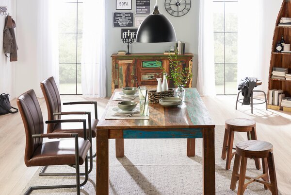 JEDÁLENSKÝ STÔL, akácia, recyklované drevo, farba akácie, 160/90/76 cm Ambia Home - Stoly