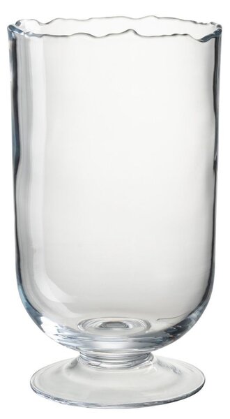 Transparentná sklenená váza s nepravidelným okrajom Simo - Ø 19*33 cm - J-Line by Jolipa