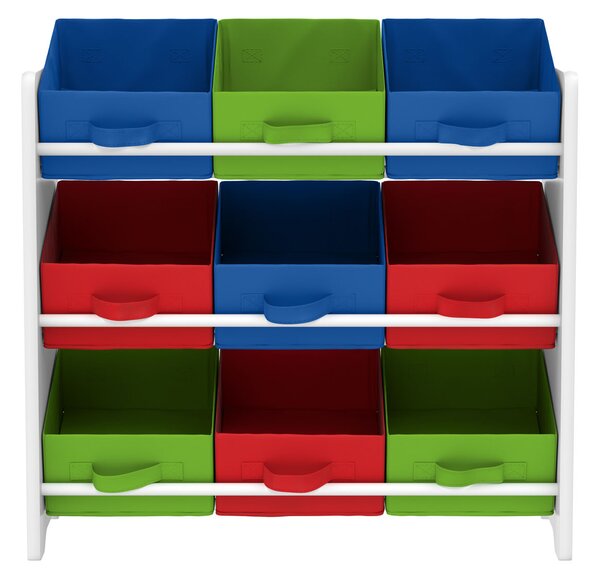Livarno home Skladovací regál s 9 textilnými boxami (chlapčenský) (100351417)