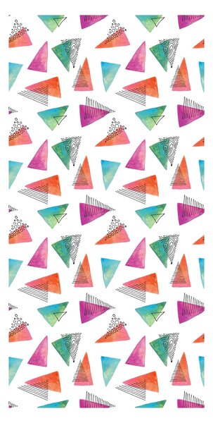 Tapeta - Farebné trojuholníky v studených tónoch