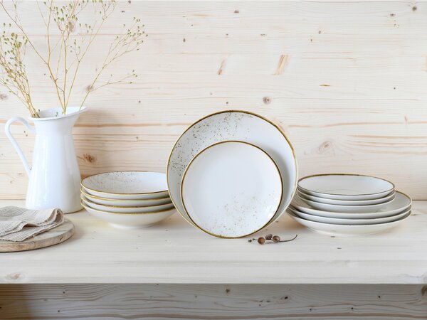 KOMBINOVANÝ SERVIS, 12-dielne, kamenina Creatable - Online Only bytové doplnky, Online Only