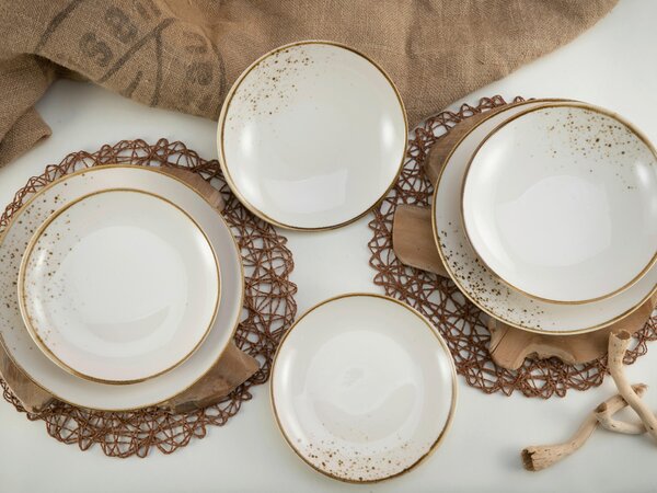 KOMBINOVANÝ SERVIS, 12-dielne, kamenina Creatable - Online Only bytové doplnky, Online Only
