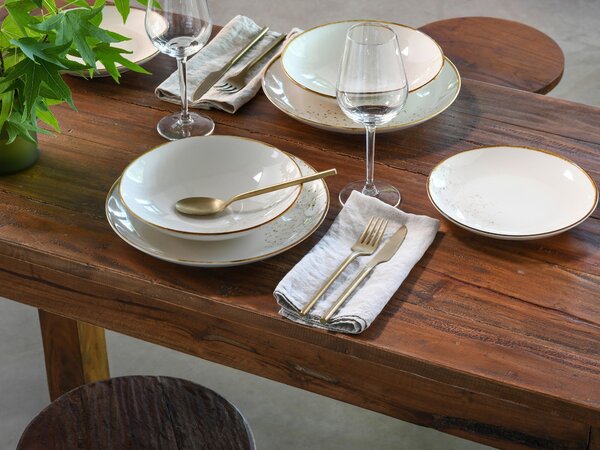 KOMBINOVANÝ SERVIS, 12-dielne, kamenina Creatable - Online Only bytové doplnky, Online Only