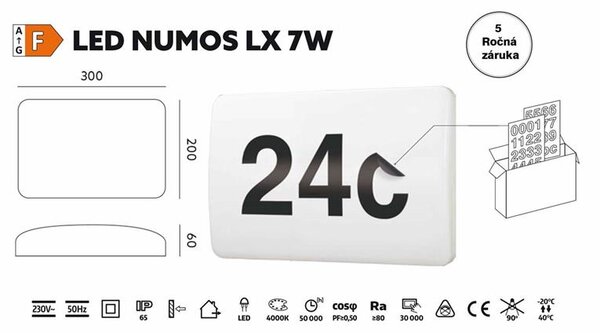 LED svietidlo NUMOS čislo domu 7W