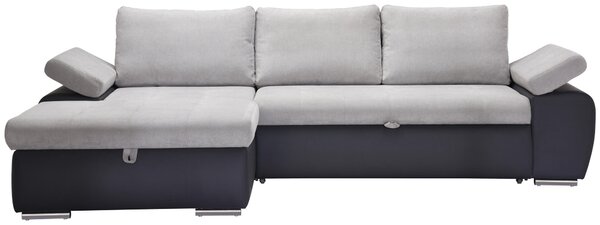 ROHOVÁ SEDAČKA, textil, svetlosivá, tmavosivá Xora - Sedačky