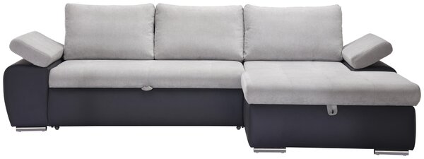 ROHOVÁ SEDAČKA, textil, svetlosivá, tmavosivá Xora - Sedačky