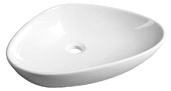 Sapho Teruel - Keramické umývadlo 585x140x390 mm, na dosku, biela BH7007