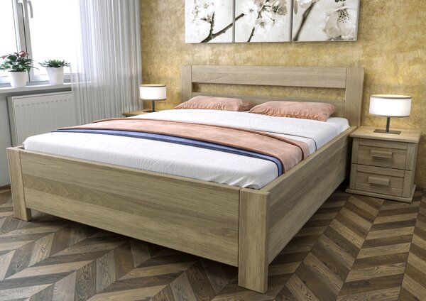 Drevená posteľ Romana s úložným priestorom