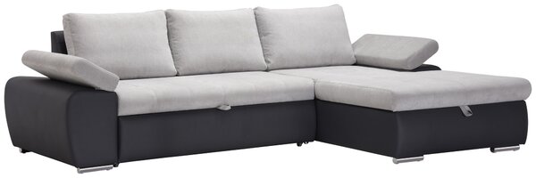 ROHOVÁ SEDAČKA, textil, svetlosivá, tmavosivá Xora - Sedačky