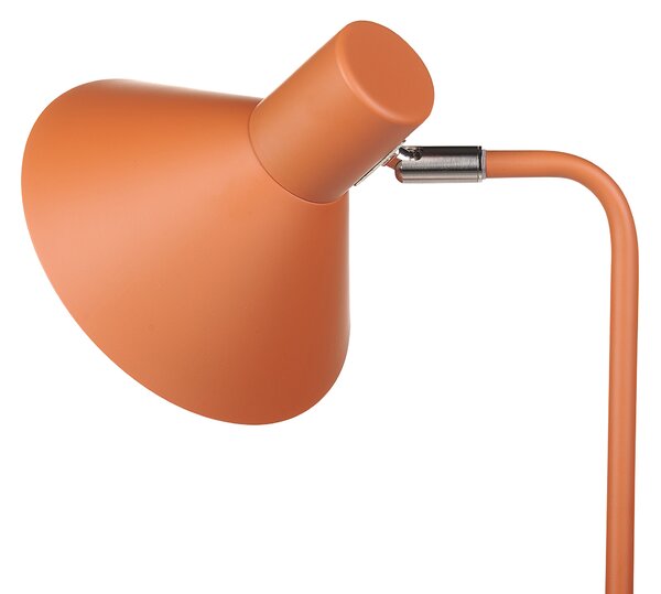 Stolná lampa oranžová kovová 51 cm kužeľovité tienidlo nočná lampa moderný industriálny štýl spálňa obývacia izba kancelária