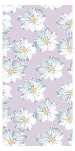 Tapeta - Biele kvety v ružovom pozadí
