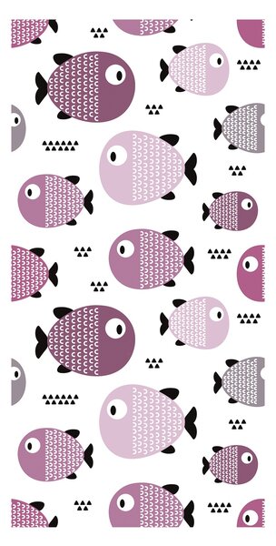 Tapeta - Motív rybičiek, ružová