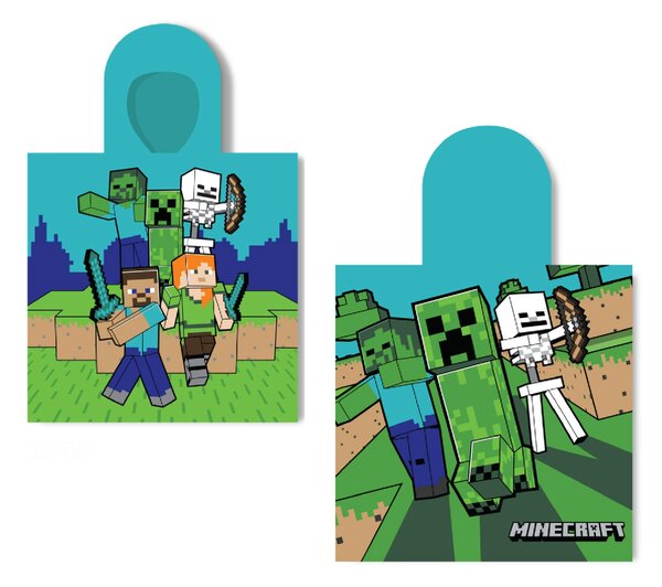 Detské bavlnené pončo Minecraft 55x110cm Faro