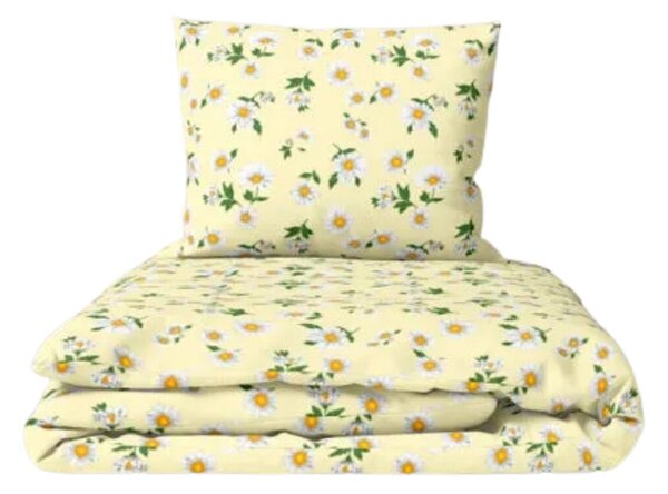 Obliečky krepové Margaretky TiaHome - 1x Vankúš 90x70cm, 1x Paplón 140x200cm
