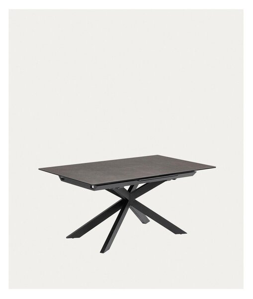 Rozkladací jedálenský stôl s prídavnou doskou s keramickou doskou 90x160 cm Atminda – Kave Home