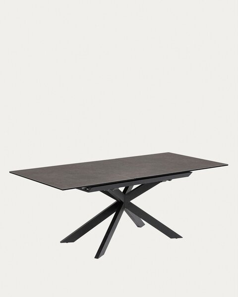 Rozkladací jedálenský stôl s prídavnou doskou s keramickou doskou 90x160 cm Atminda – Kave Home