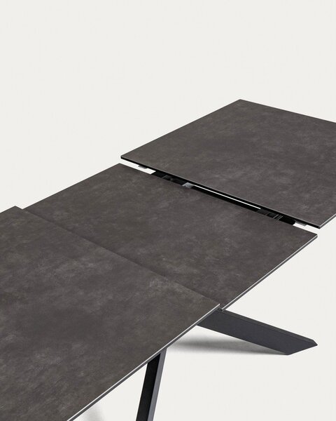 Rozkladací jedálenský stôl s prídavnou doskou s keramickou doskou 90x160 cm Atminda – Kave Home