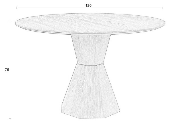 Okrúhly jedálenský stôl v dekore duba ø 120 cm Lotus – Zuiver