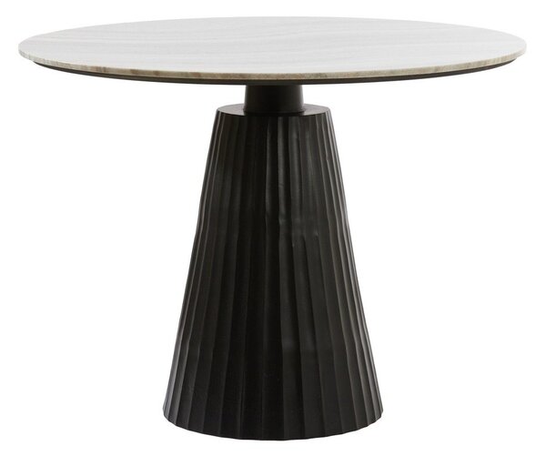 Okrúhly jedálenský stôl s mramorovou doskou ø 100 cm Rianne – Light & Living