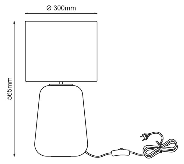 STOLNÁ LAMPA, E27, 30/56,5 cm - Interiérové svietidlá