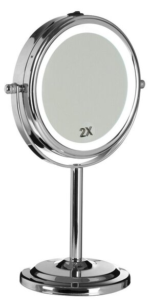 Kozmetické zrkadlo s osvetlením/zväčšovacie (zväčšenie 2x) ø 15 cm Cassini – Premier Housewares