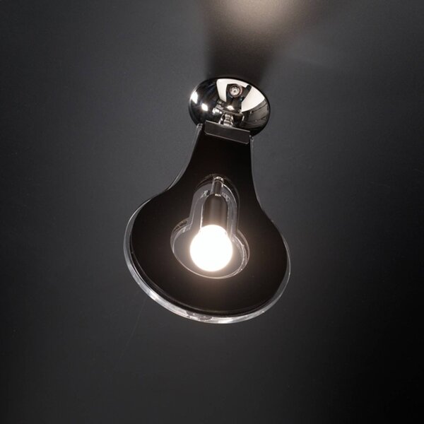 Dizajnové stropné svietidlo Flat 32 cm čierne