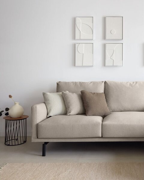 Béžová ženilková pohovka 214 cm Galene – Kave Home